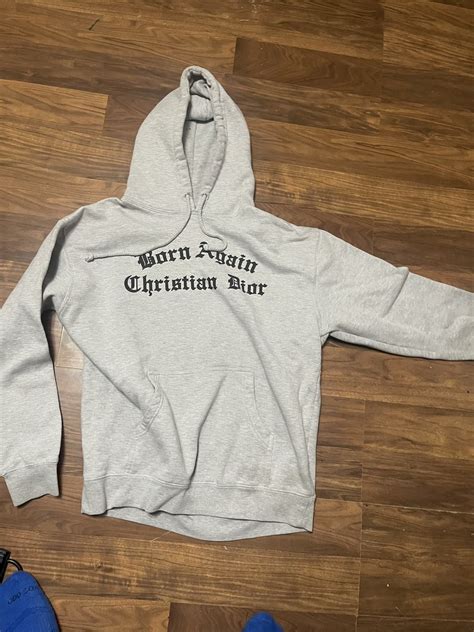 chinatown market born again christian dior hoodie|Chinatown Market RARE!! Born Again Christian Dior Crew  .